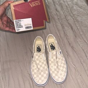 Classic Slip-On Vans in Floral Check Marshmallow W8